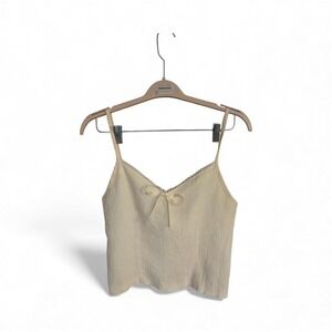 Vintage Lace Tie Front Cami – y2k Soft Cottagecore size large